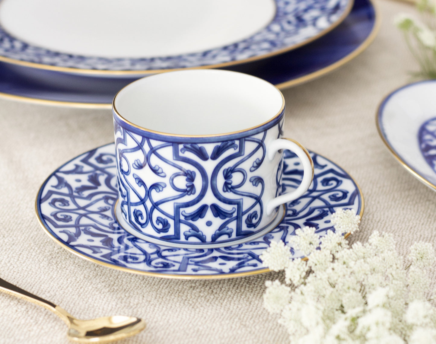 Blue Legacy 11-Piece Porcelain Tea Service Set - Premium Gift Set for 4