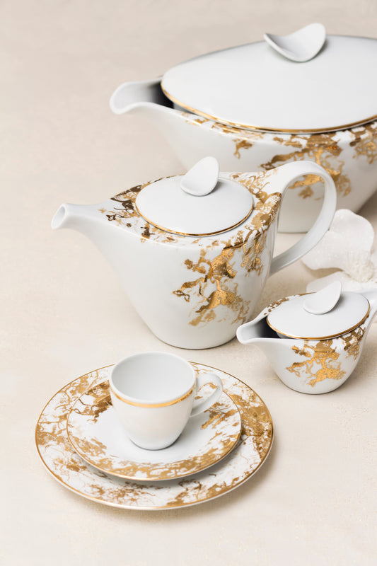 Belle Epoque 11-Piece Porcelain Tea Service Set - Premium Gift Set for 4