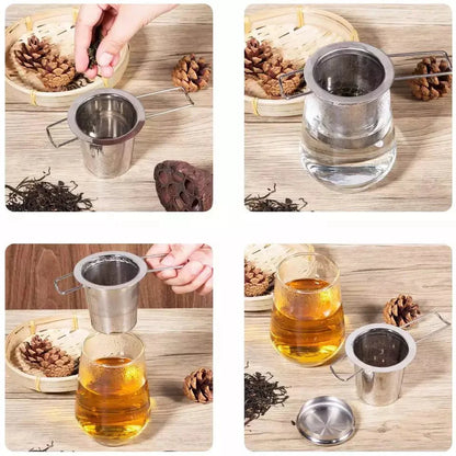Premium Foldable Tea Strainer - Stainless Steel Infuser