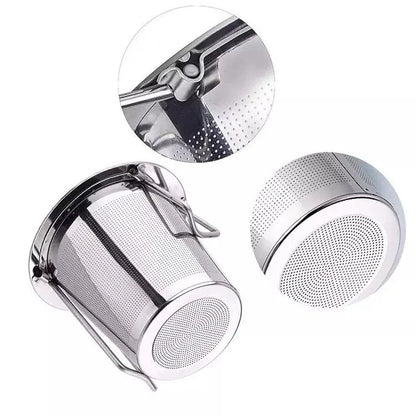 Premium Foldable Tea Strainer - Stainless Steel Infuser