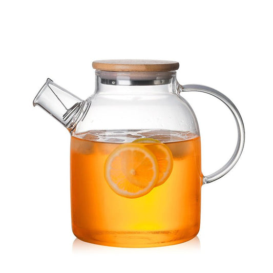 Premium Glass Teapot with Bamboo Lid - 1800mL