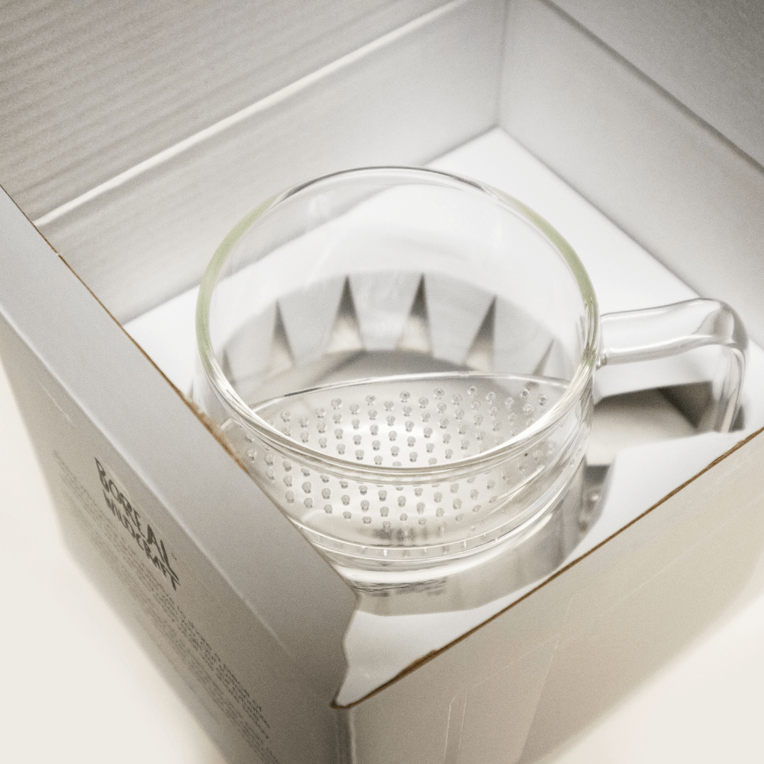 The WALL® Glass Tea Infuser Cup - Premium Borosilicate Tea Strainer